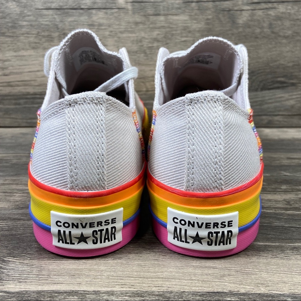 Converse CTAS Lift Low ‘Rainbow Vintage White' - Picture 4 of 10